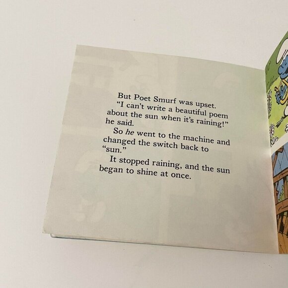 Vintage 1982 Smurf Book The Weather Smurfing Machine Peyo - Picture 13 of 16